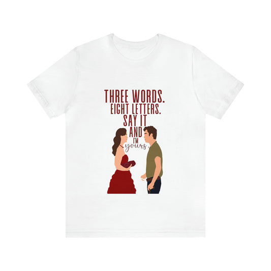 Three Words Eight Letters Chuck & Blair Unisex Jersey Short Sleeve Tee