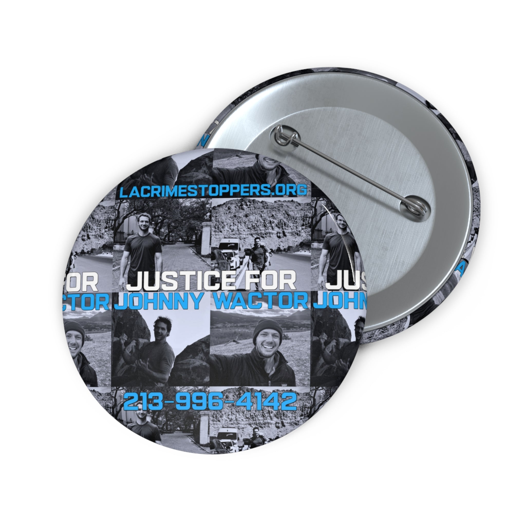 Justice for Johnny Wactor Custom Pin Buttons