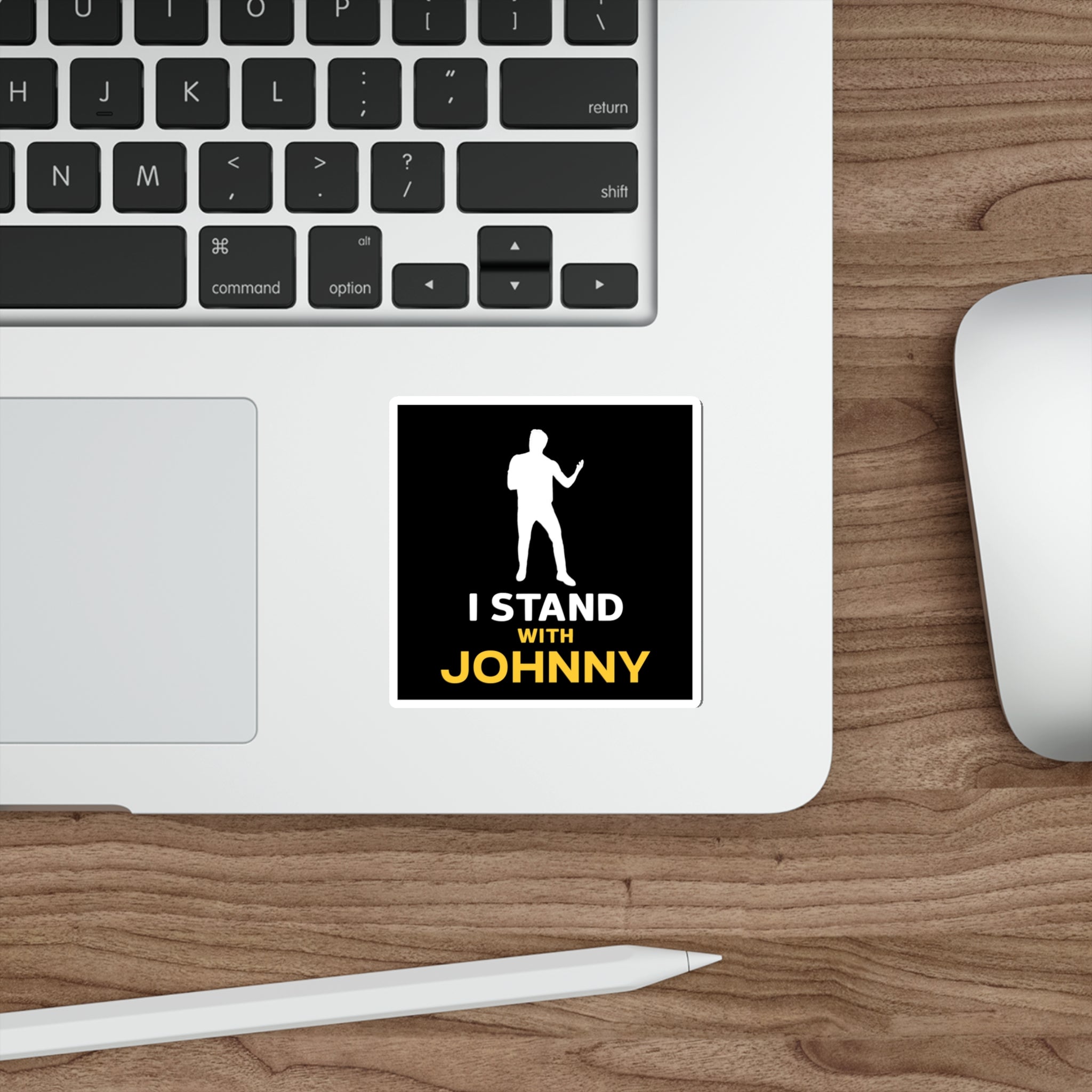 I Stand With Johnny Die-Cut Stickers