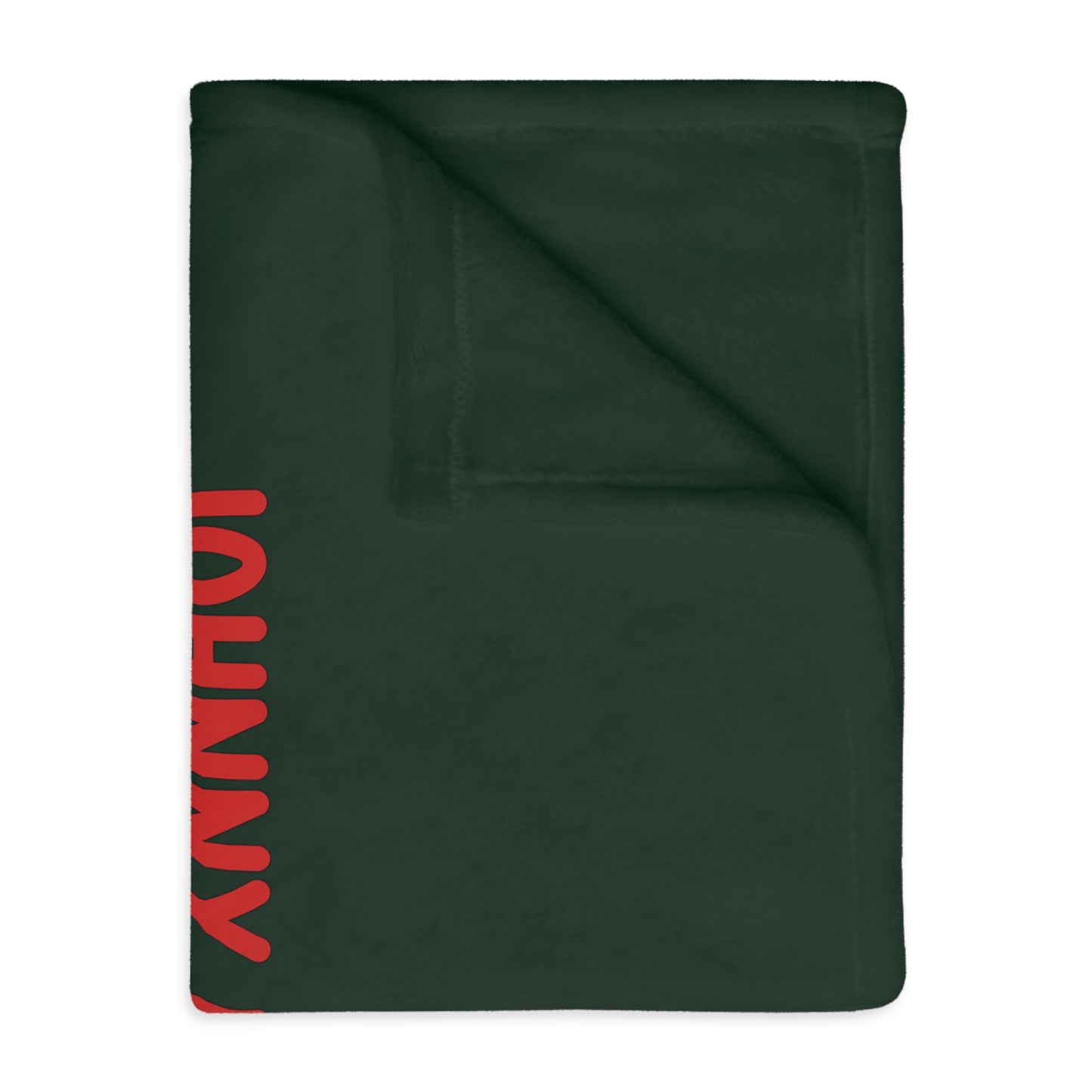 Johnny Wactor is All I Want in a Big Red Bow Velveteen Minky Blanket (Two-sided print)