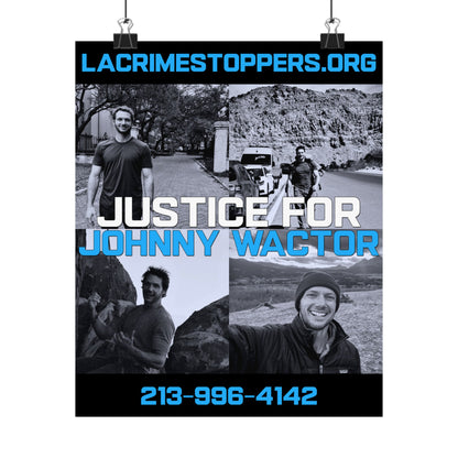 Justice For Johnny Wactor Matte Vertical Posters