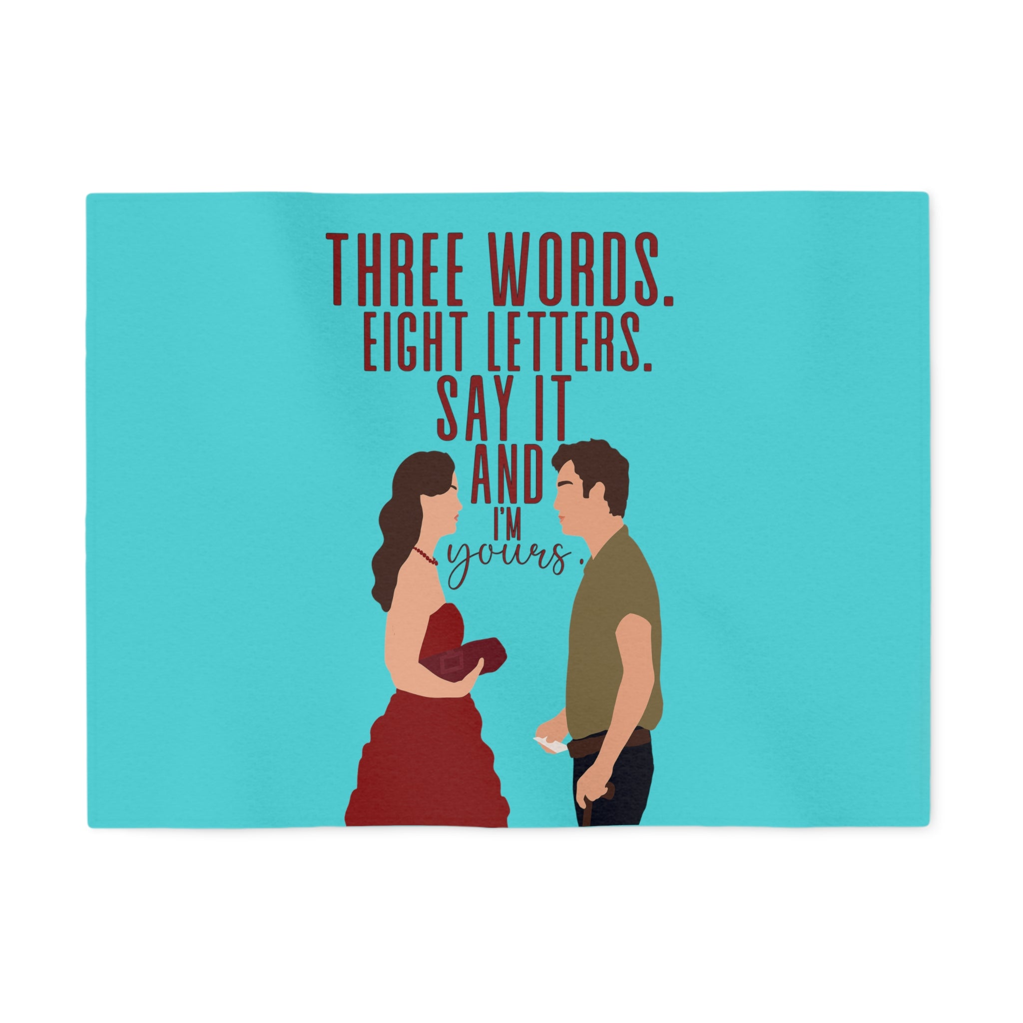 Three Words Eight Letters Chuck & Blair Sweatshirt Blanket