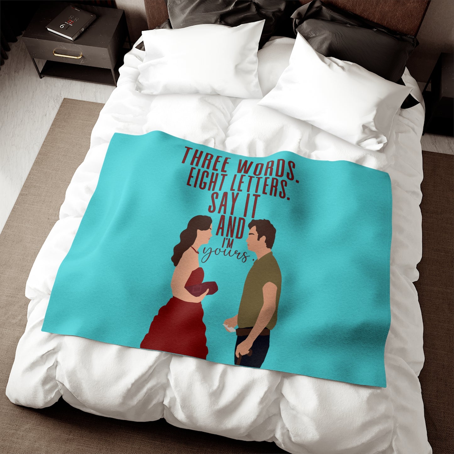 Three Words Eight Letters Chuck & Blair Sweatshirt Blanket