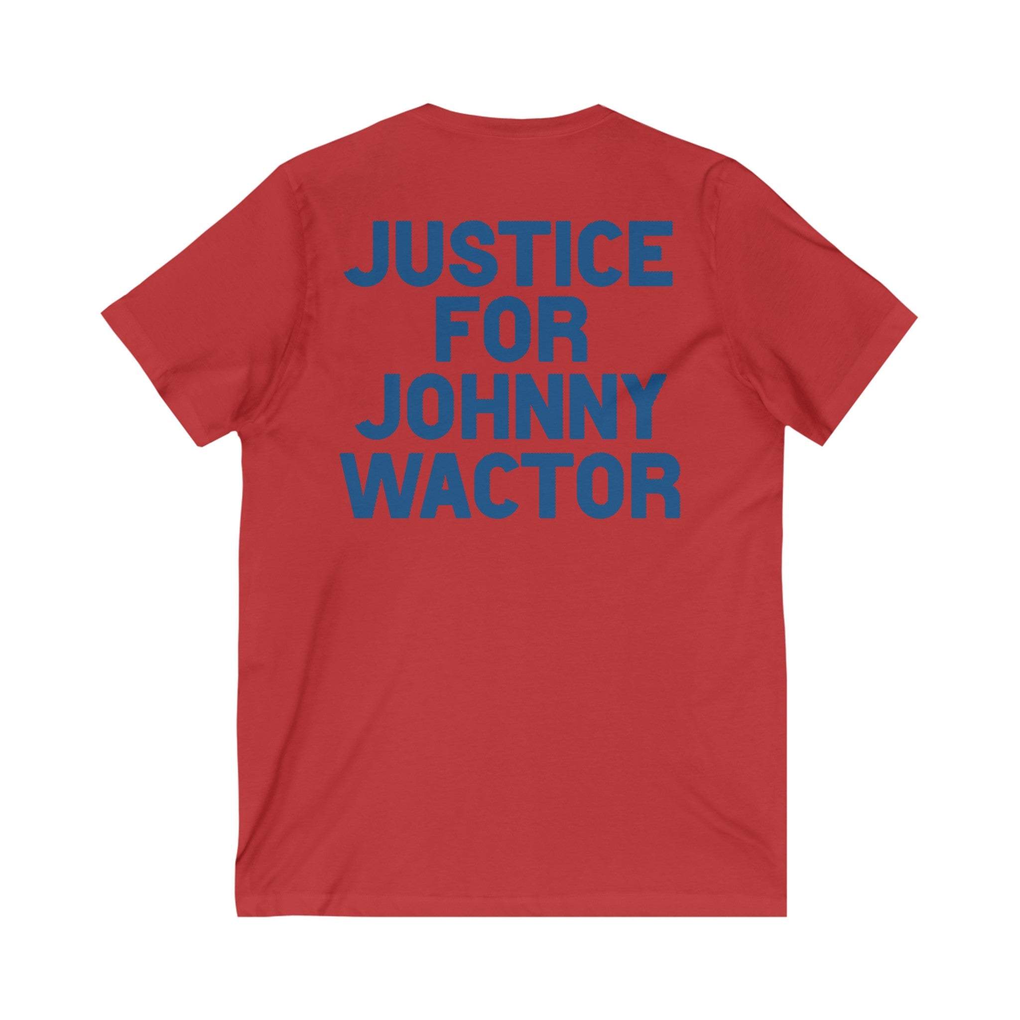 What Would Johnny Do Justice for Unisex Jersey Short Sleeve V-Neck Tee
