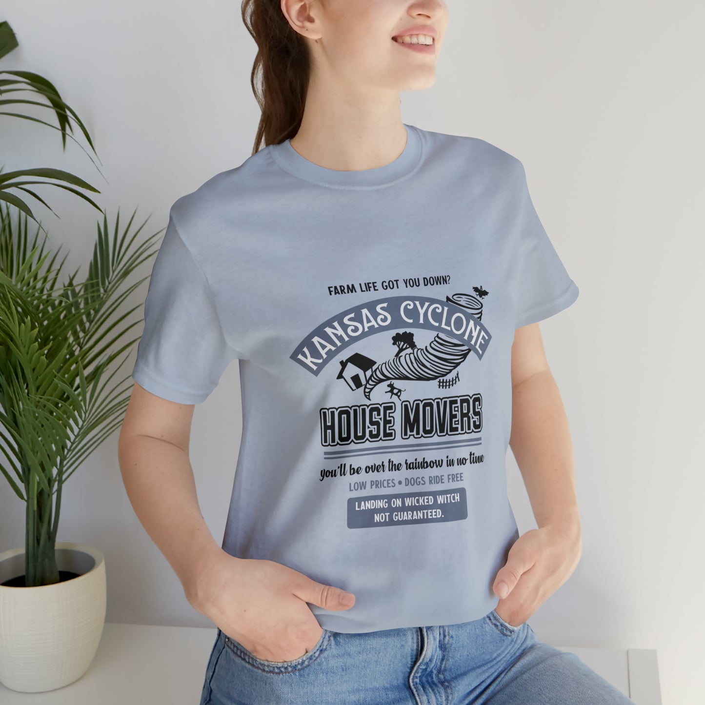 Wizard of Oz Kansas Cyclone House Movers Unisex Jersey Short Sleeve Tee