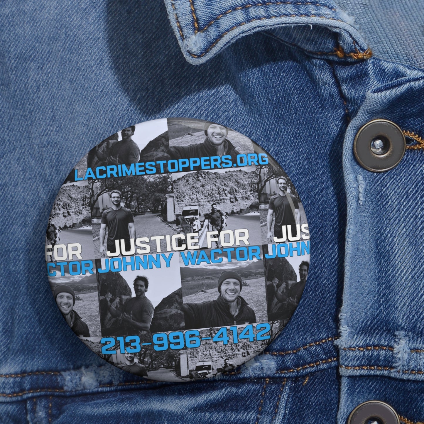 Justice for Johnny Wactor Custom Pin Buttons