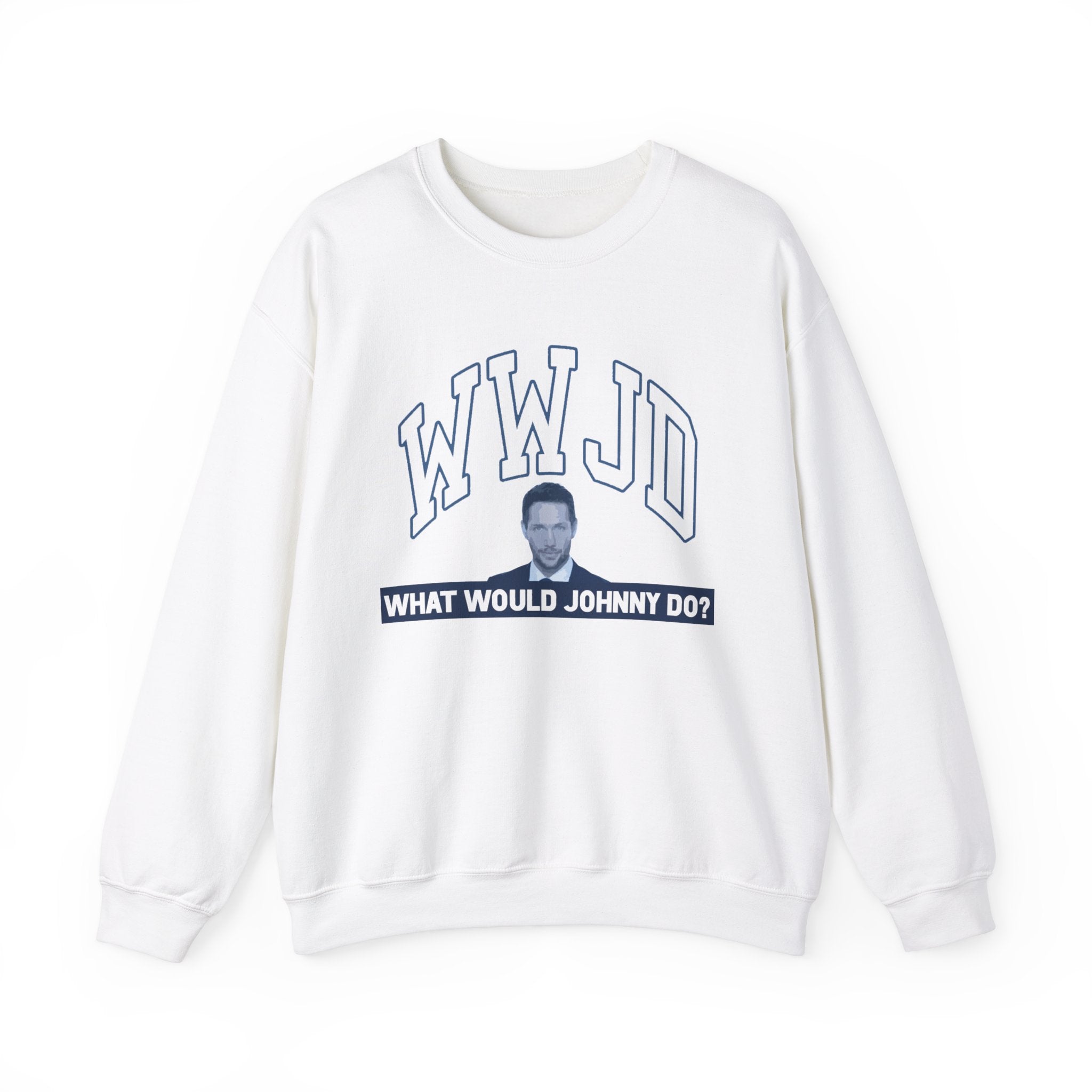 What Would Johnny Do Justice for Johnny Unisex Heavy Blend™ Crewneck Sweatshirt