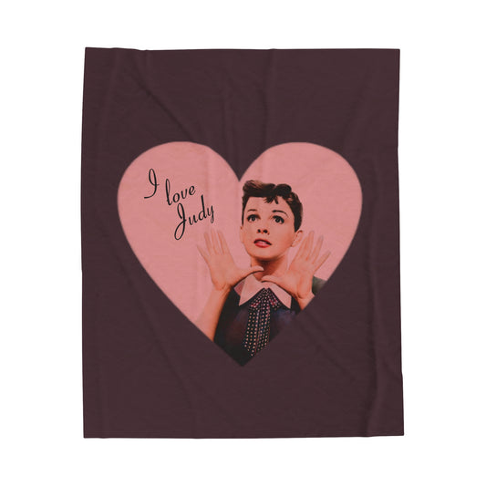 I Love Judy Garland Velveteen Plush Blanket