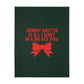 Johnny Wactor is All I Want in a Big Red Bow Velveteen Minky Blanket (Two-sided print)