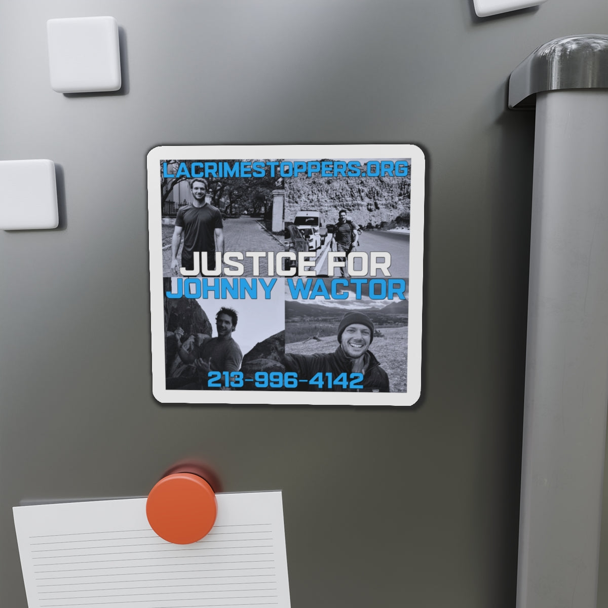 Justice for Johnny Wactor Die-Cut Magnets