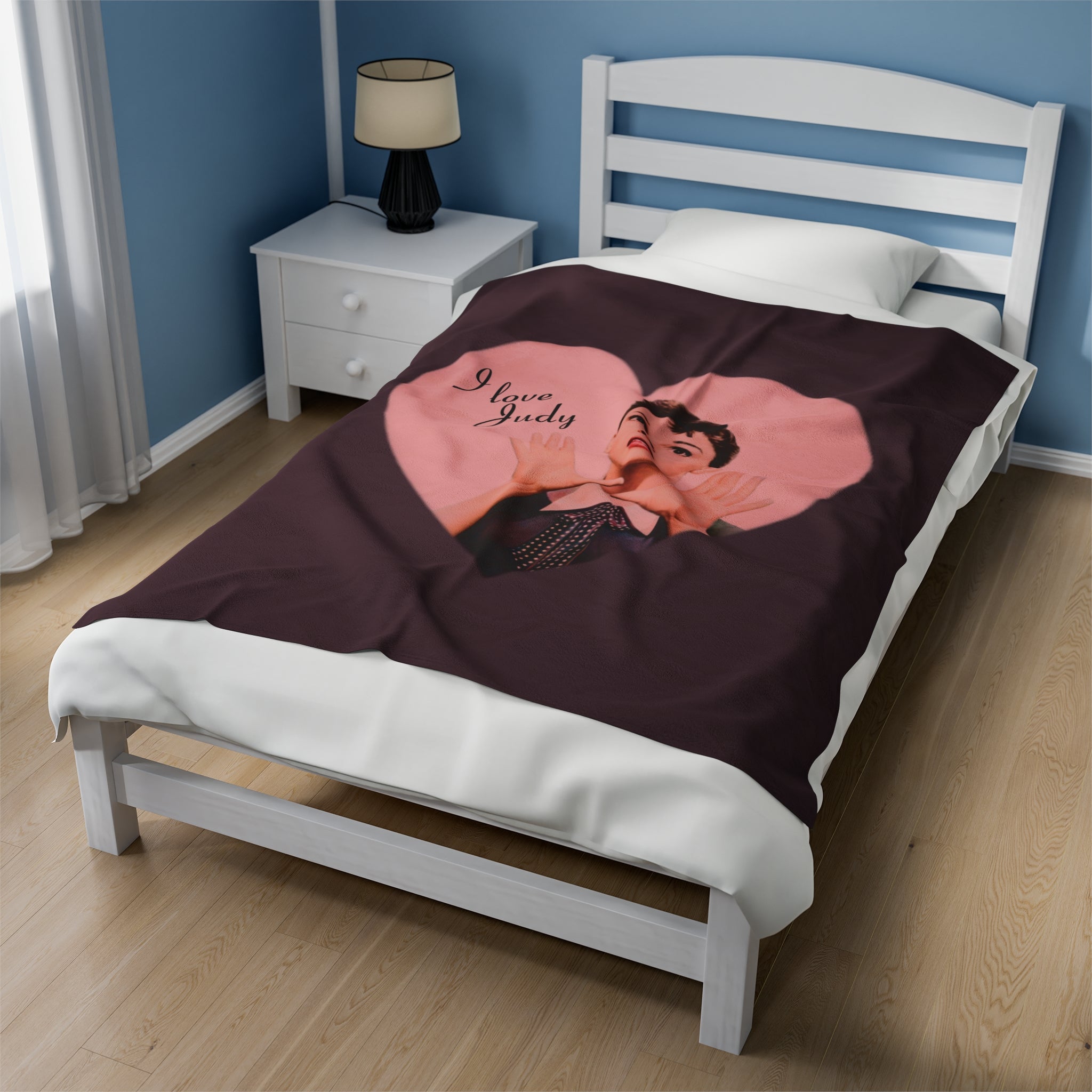I Love Judy Garland Velveteen Plush Blanket