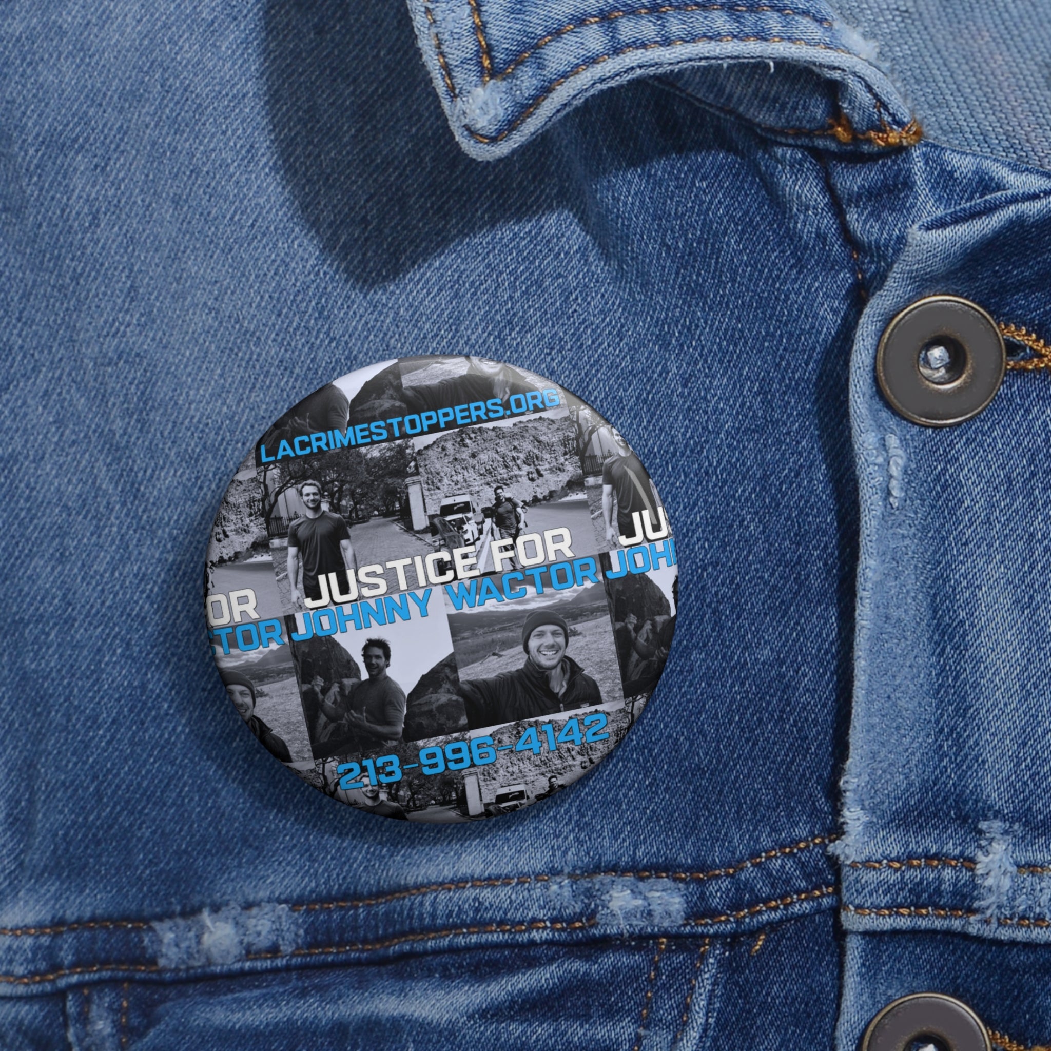 Justice for Johnny Wactor Custom Pin Buttons