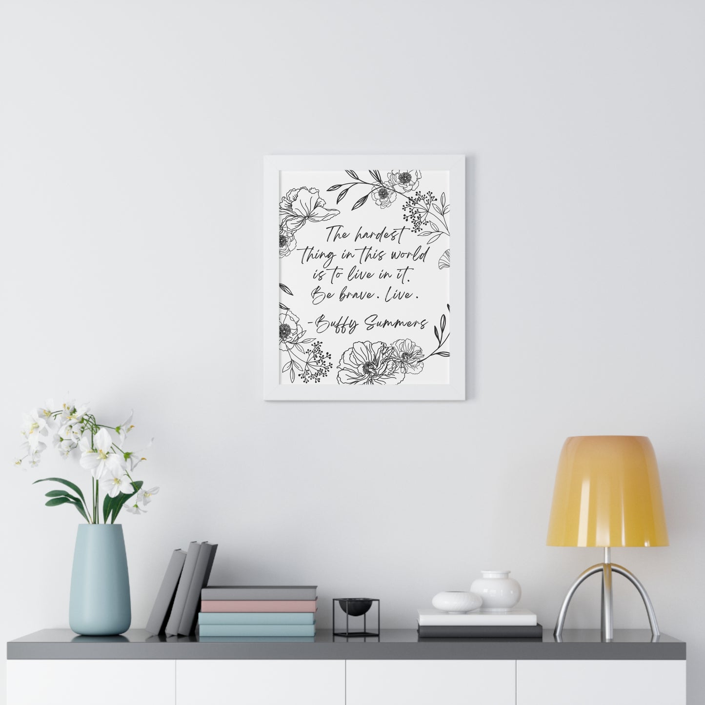 BTVS Buffy Summers Quote Framed Vertical Poster
