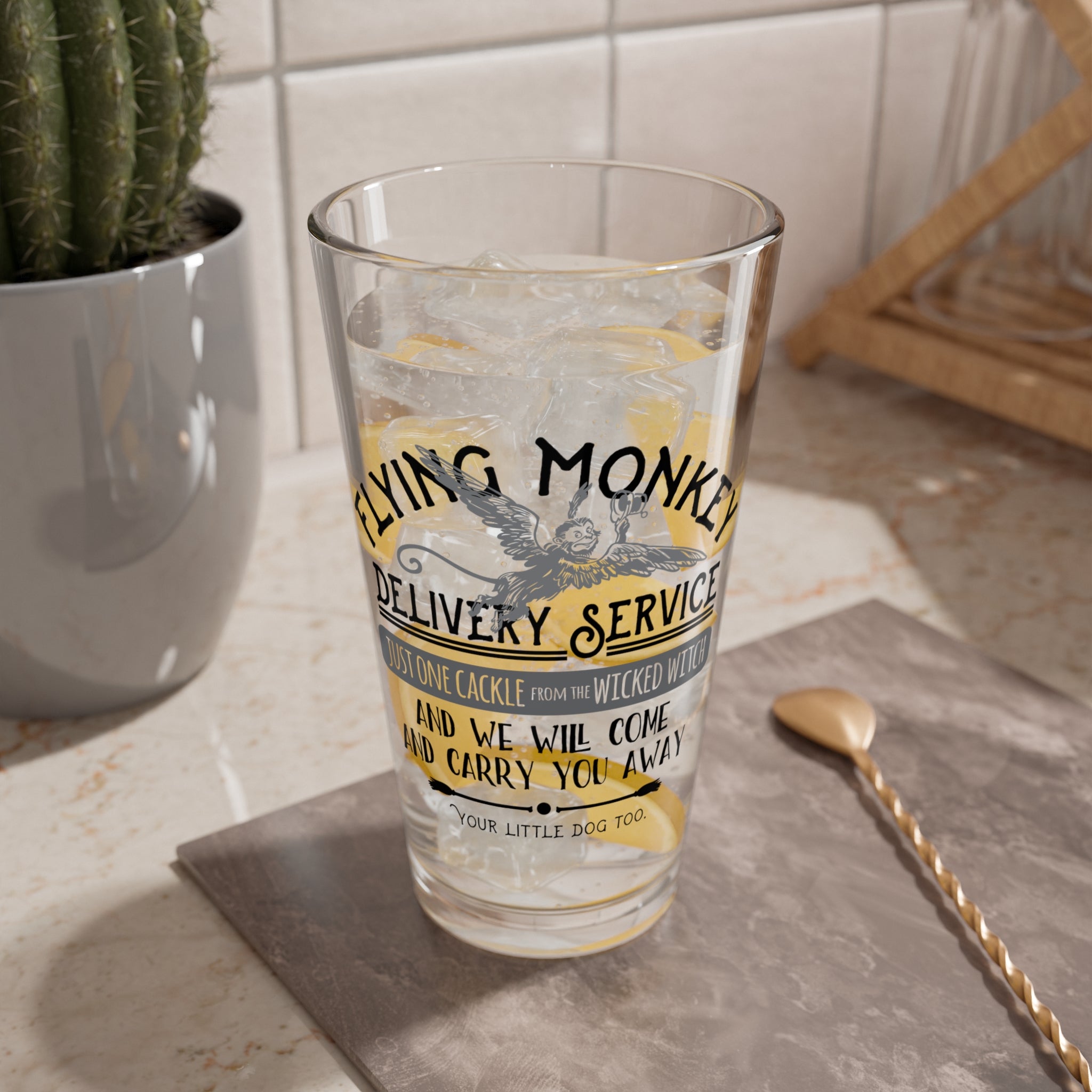 Wizard of Oz Flying Monkey's Delivery Service Mixing Glass