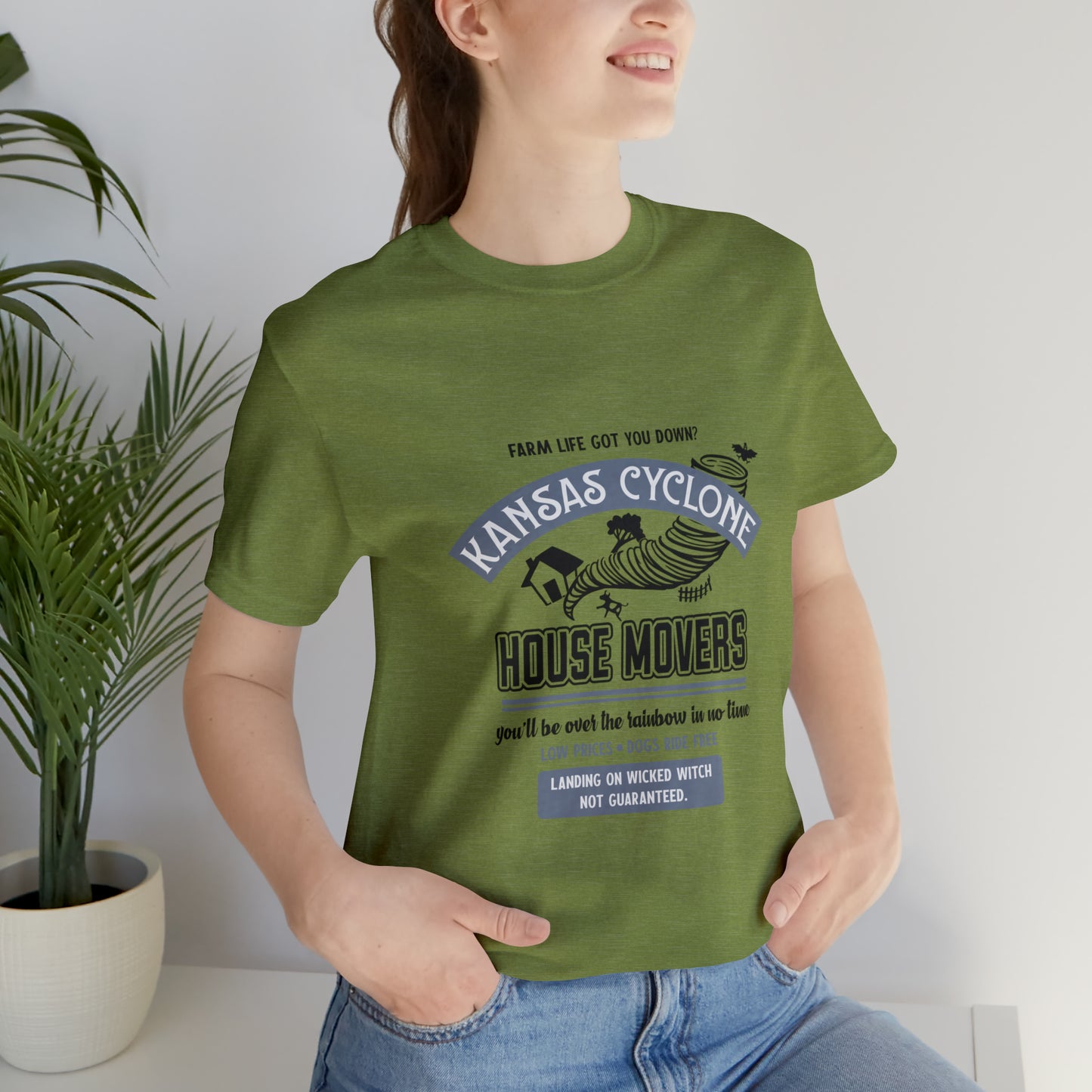 Wizard of Oz Kansas Cyclone House Movers Unisex Jersey Short Sleeve Tee