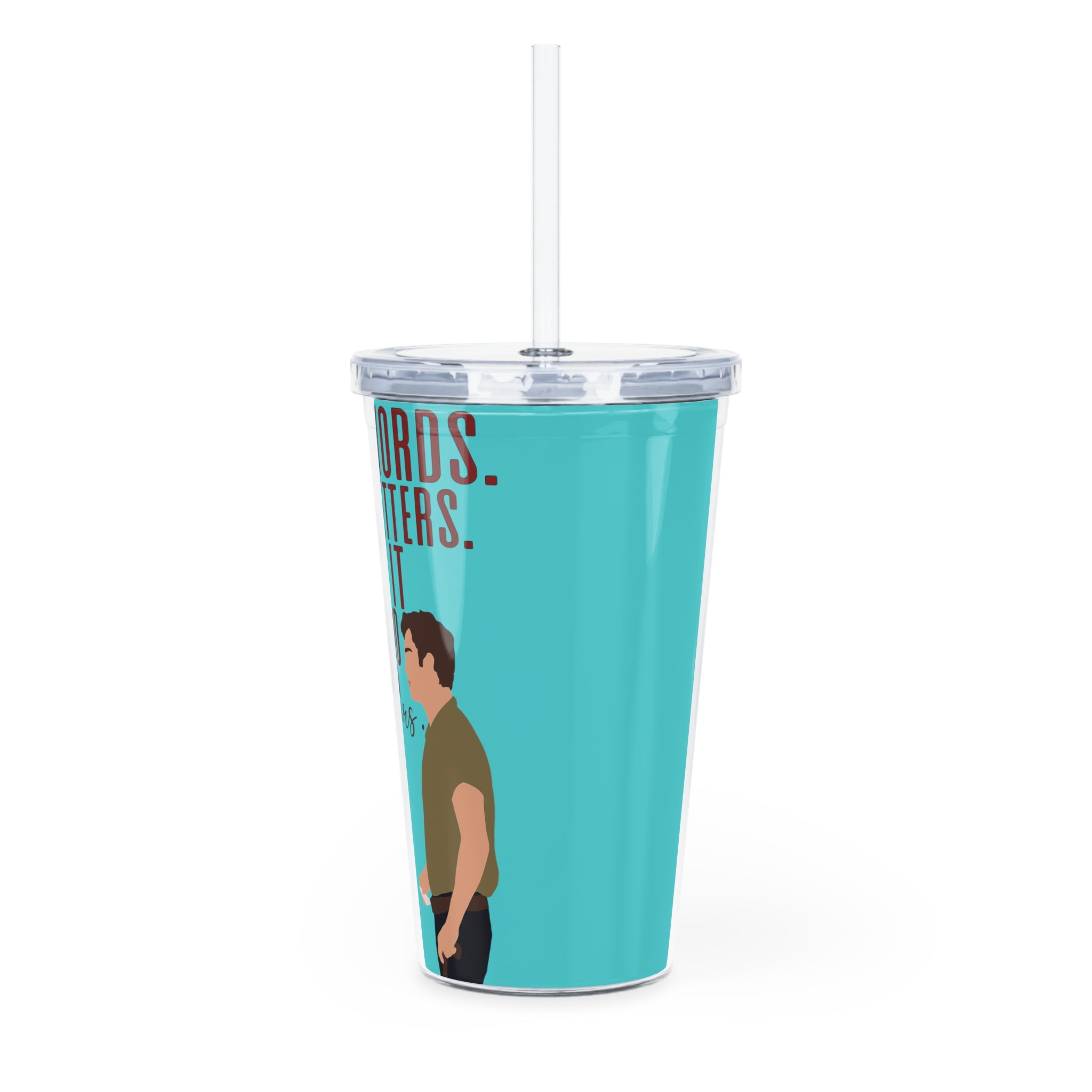 Three Words Eight Letters Chuck & Blair Plastic Tumbler with Straw