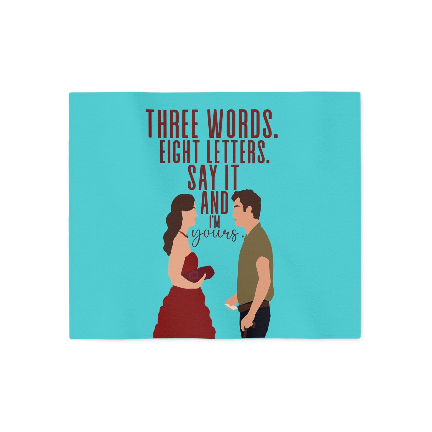 Three Words Eight Letters Chuck & Blair Sweatshirt Blanket