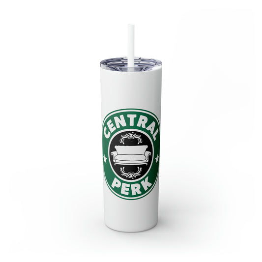 Friends Central Perk Skinny Tumbler with Straw, 20oz