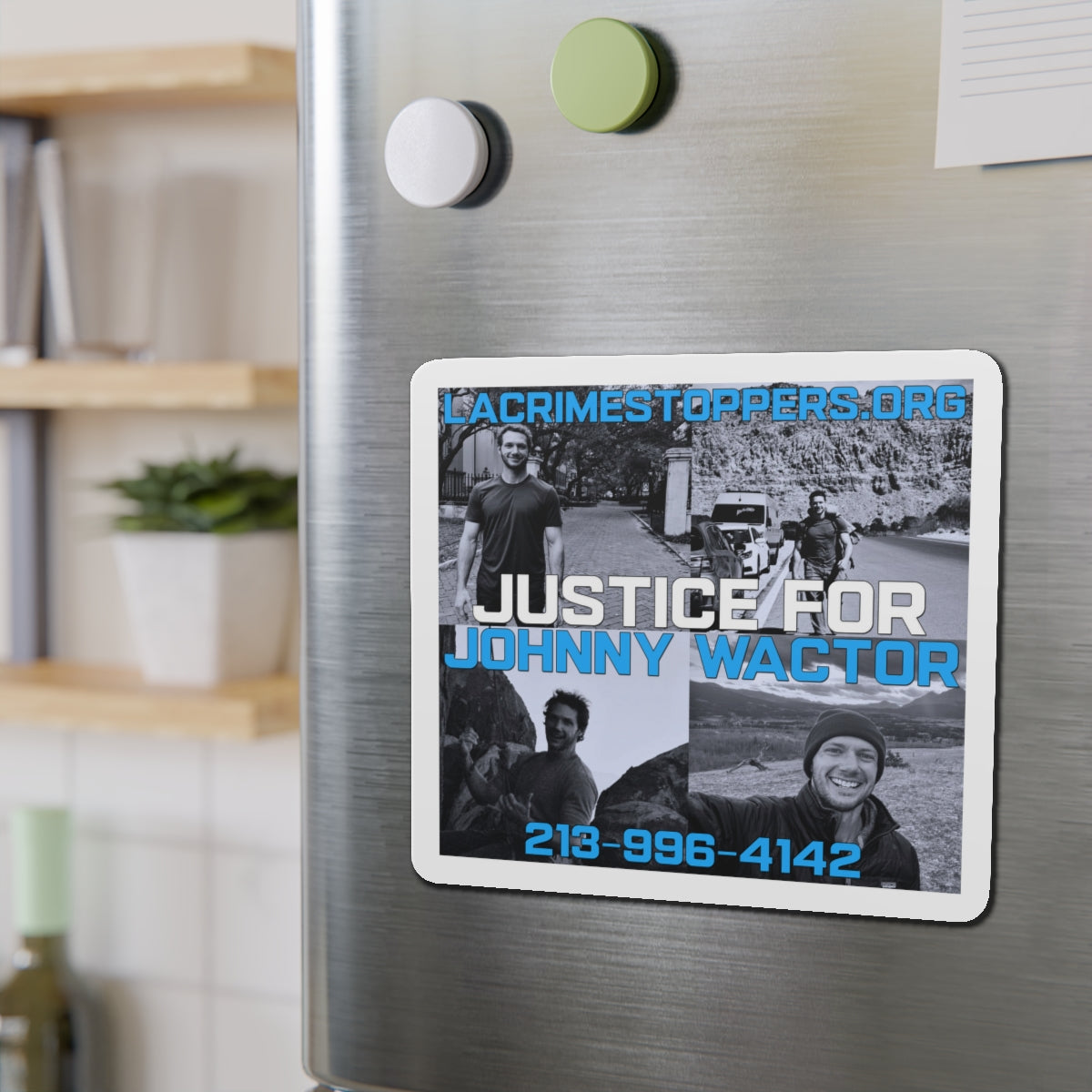 Justice for Johnny Wactor Die-Cut Magnets