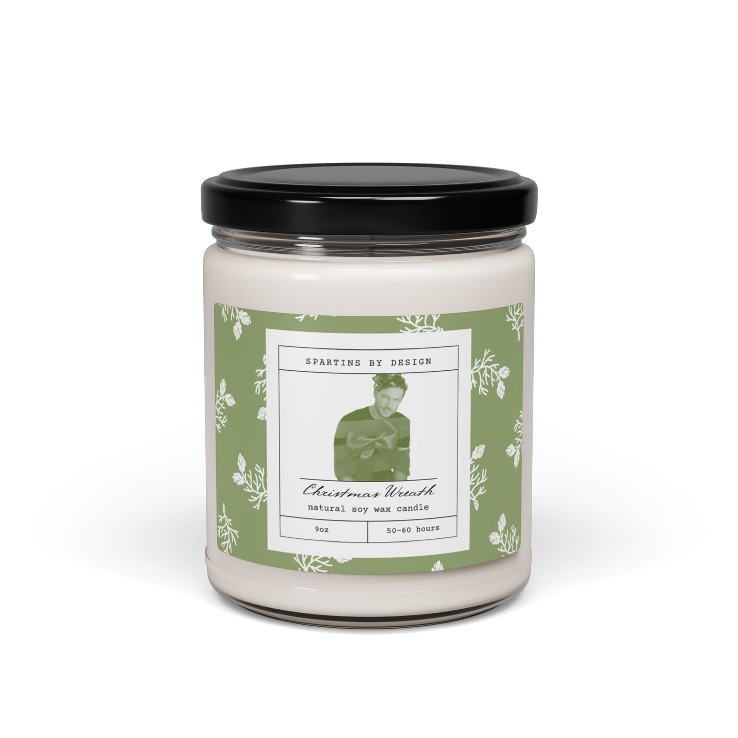 Johnny Wactor Christmas Wreath Scented Soy Candle, 9oz