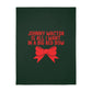Johnny Wactor is All I Want in a Big Red Bow Velveteen Minky Blanket (Two-sided print)