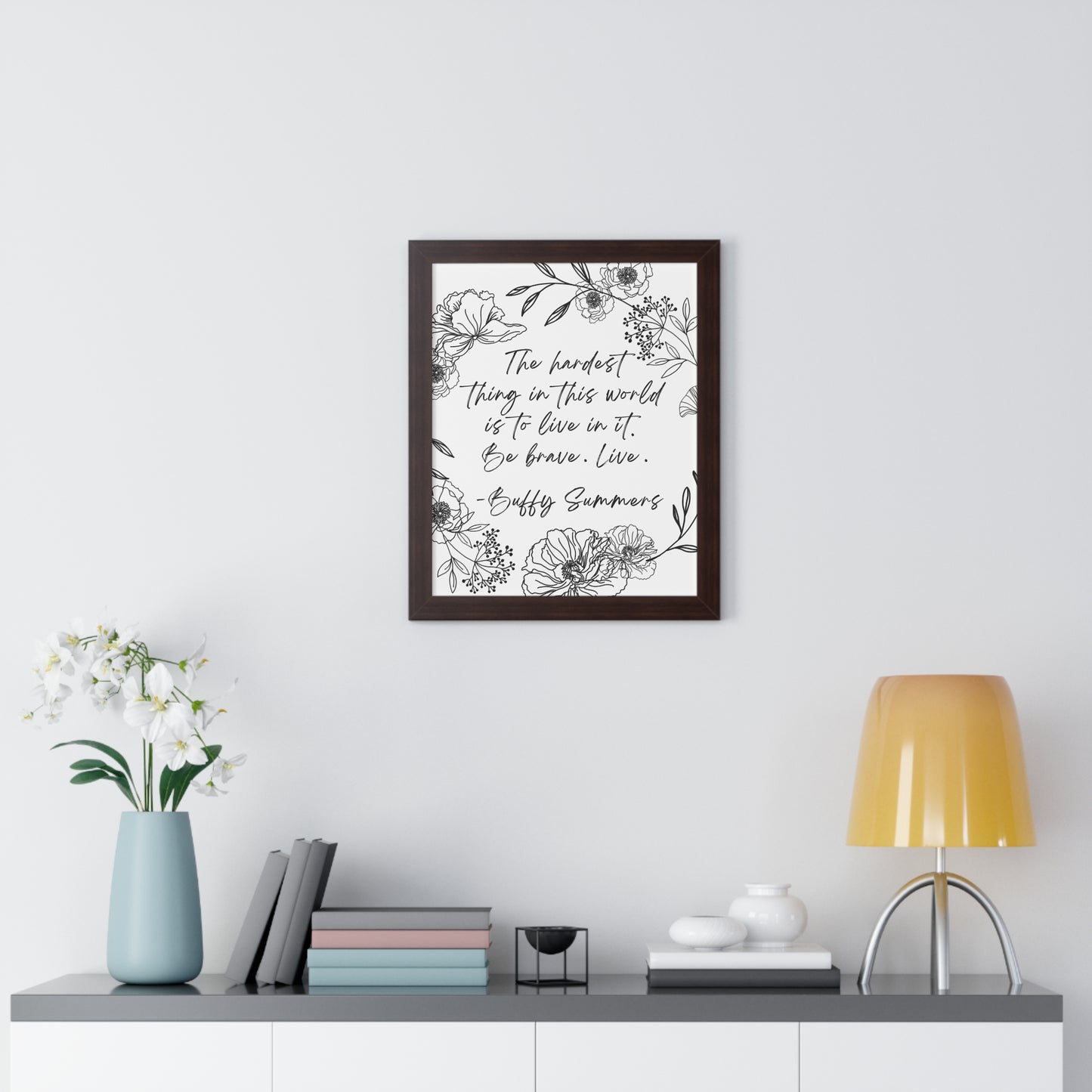 BTVS Buffy Summers Quote Framed Vertical Poster