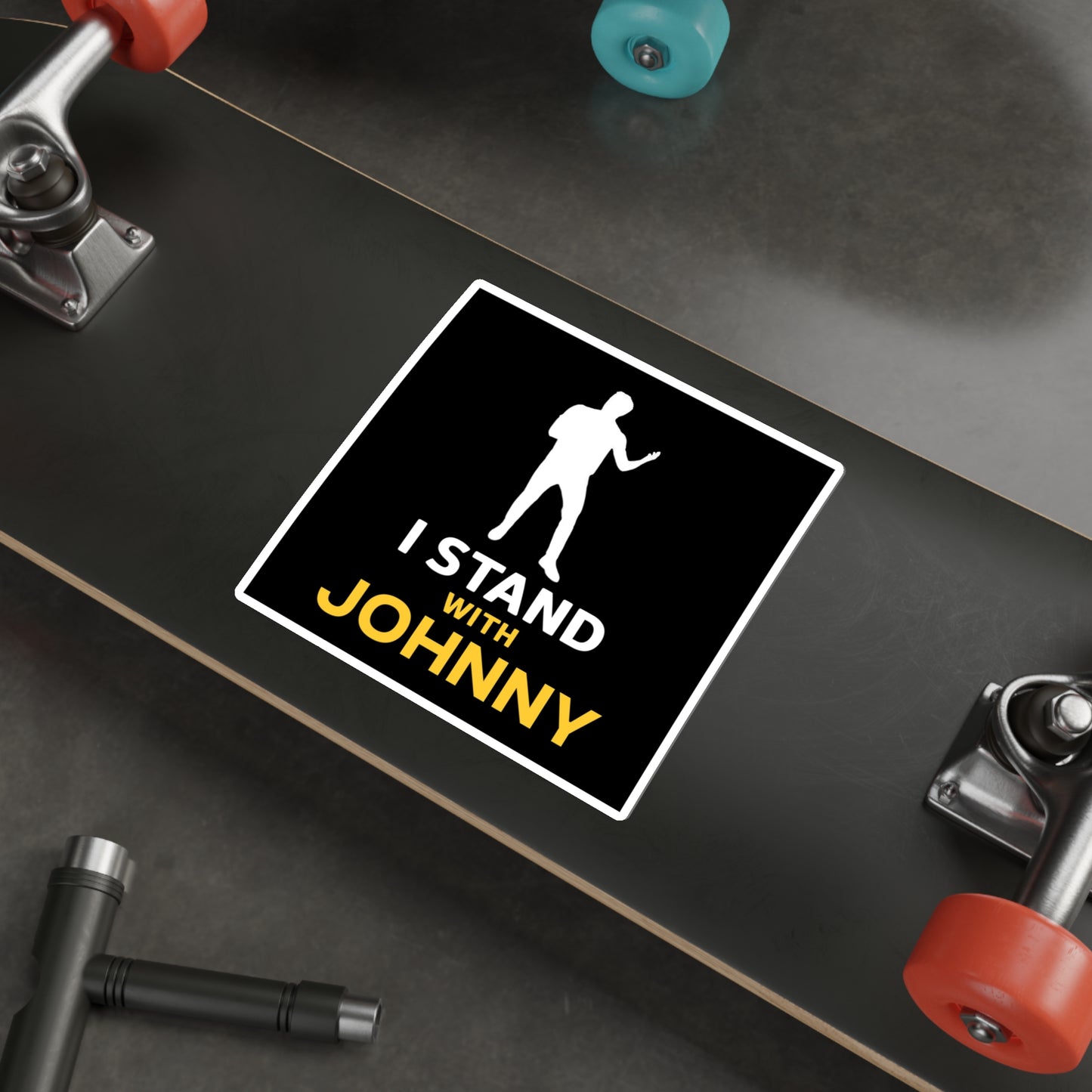 I Stand With Johnny Die-Cut Stickers