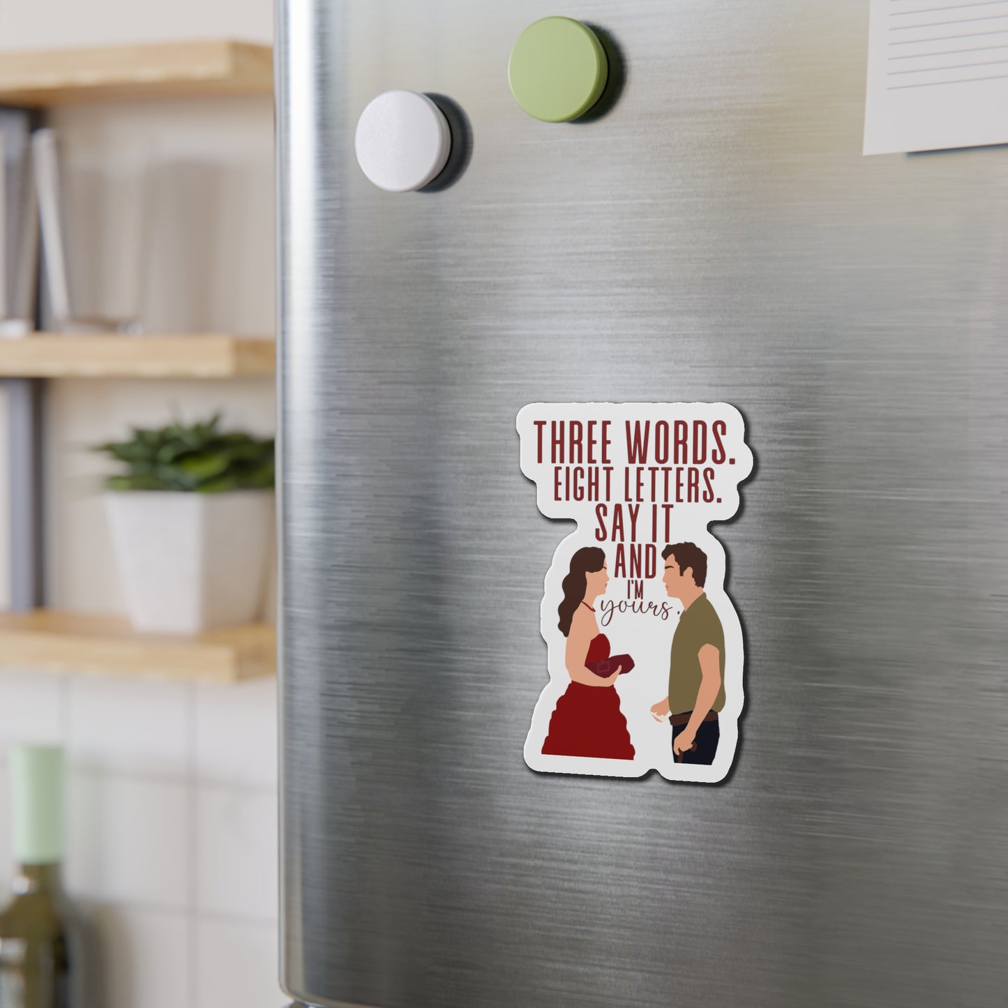 Three Words Eight Letters Chuck & Blair Kiss-Cut Magnets