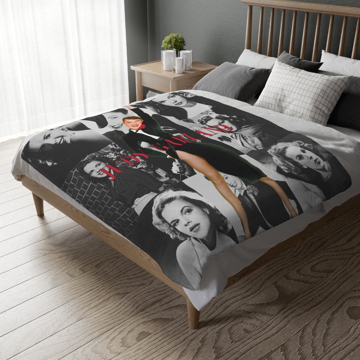 Judy Garland Velveteen Minky Blanket (Two-sided print)