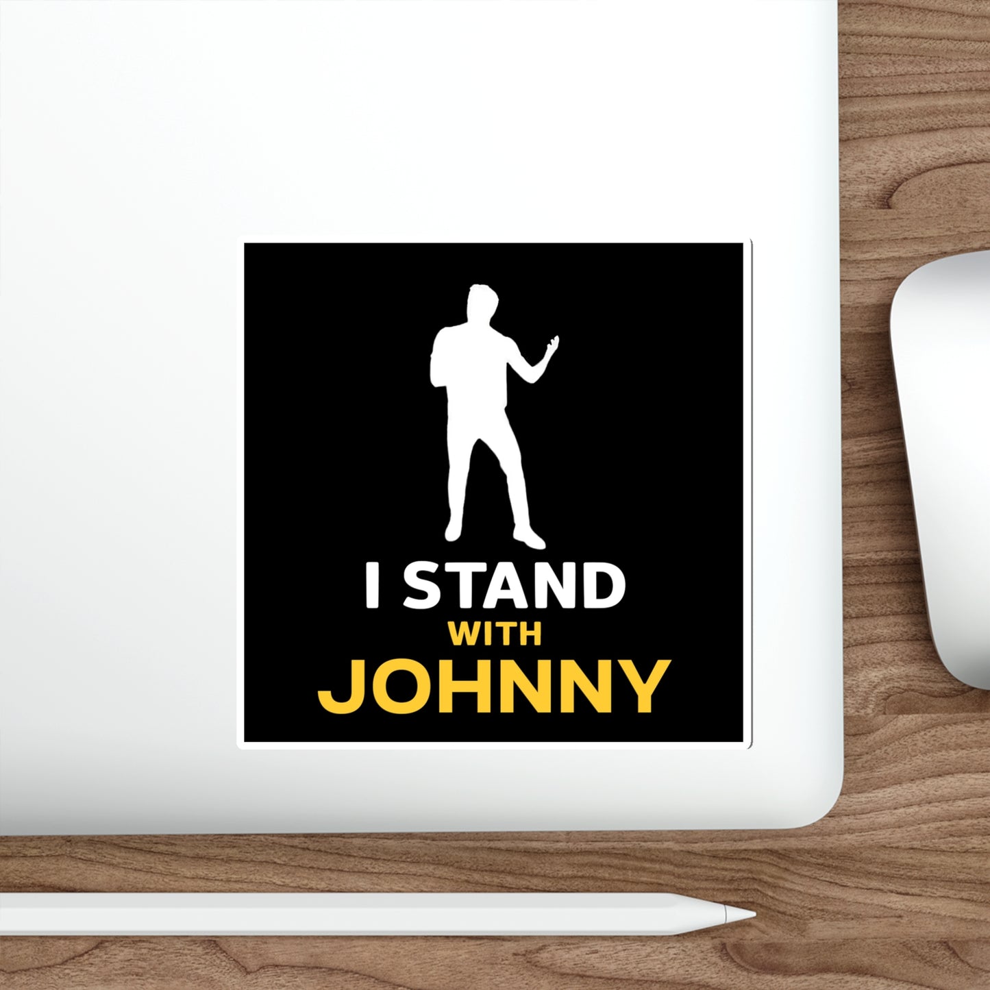 I Stand With Johnny Die-Cut Stickers