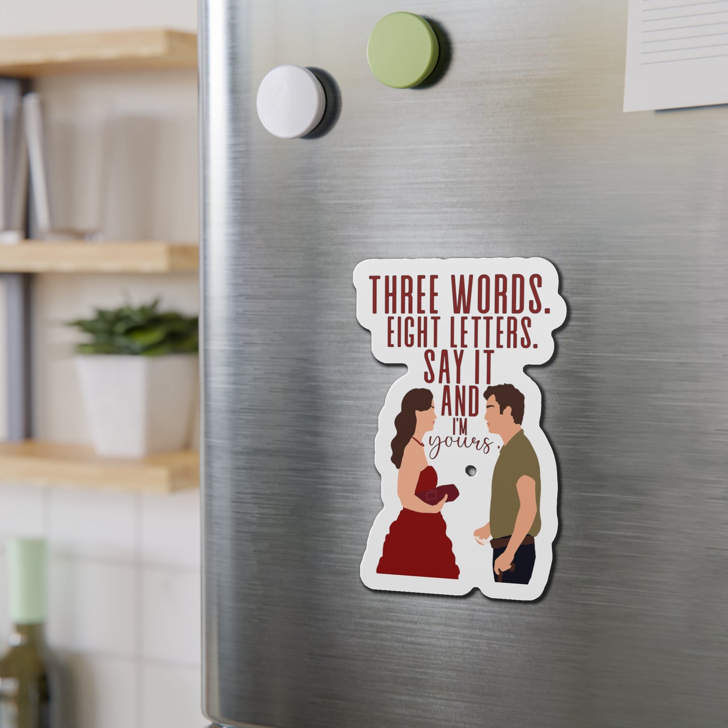 Three Words Eight Letters Chuck & Blair Kiss-Cut Magnets