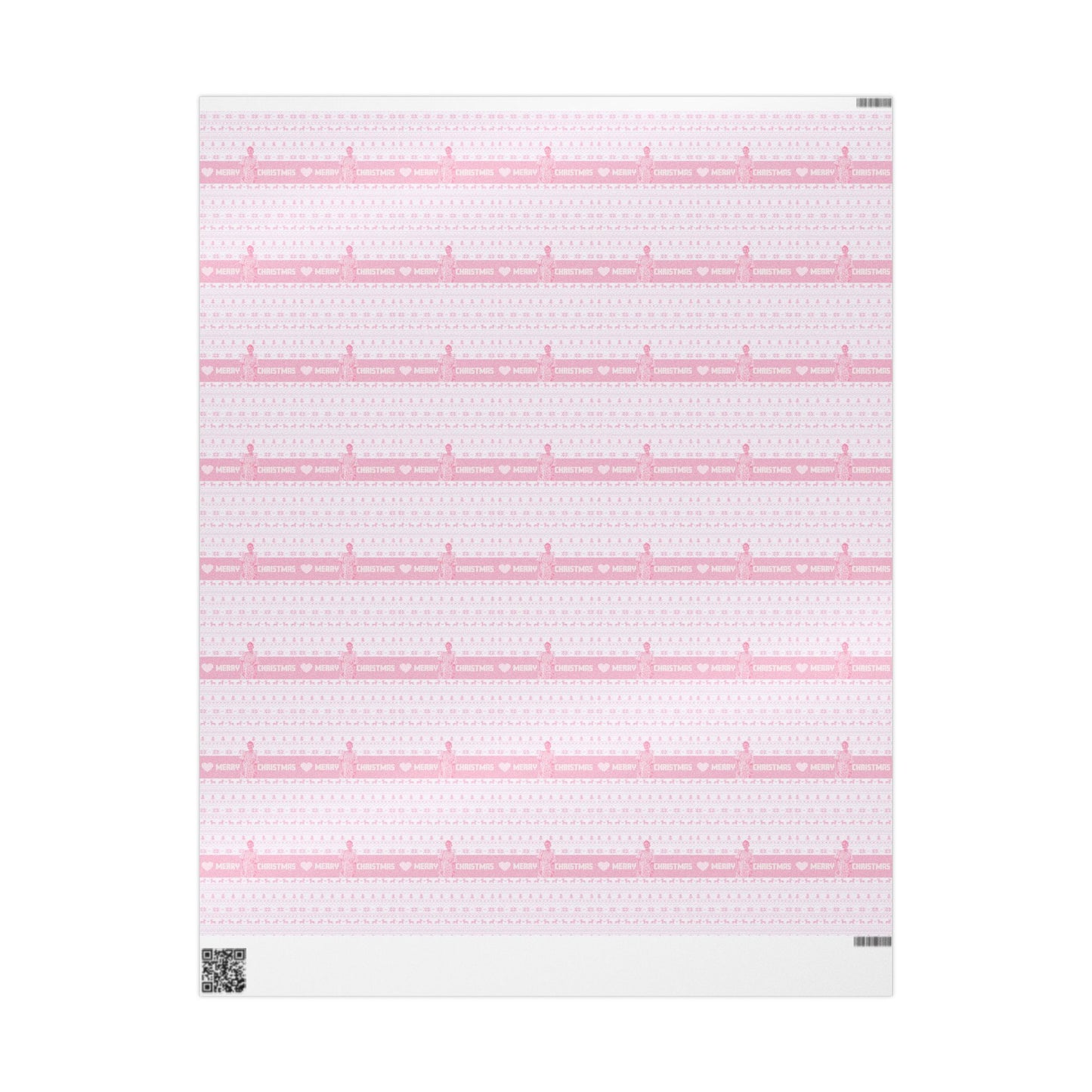 Emily Pink Merry Christmas Wrapping Paper Roll