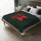 Johnny Wactor is All I Want in a Big Red Bow Velveteen Minky Blanket (Two-sided print)