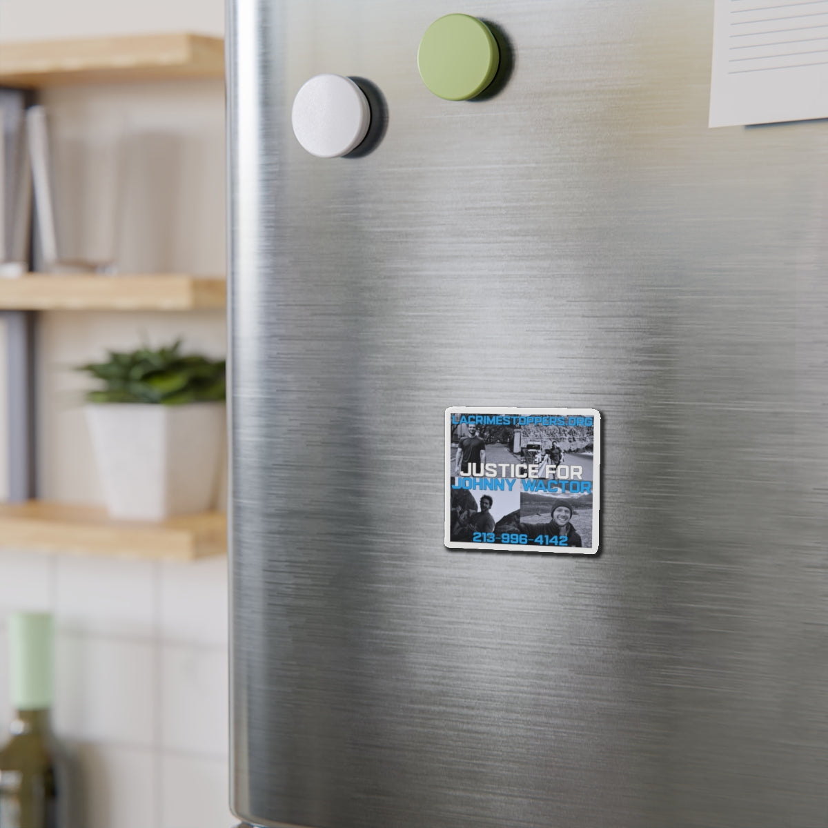 Justice for Johnny Wactor Die-Cut Magnets