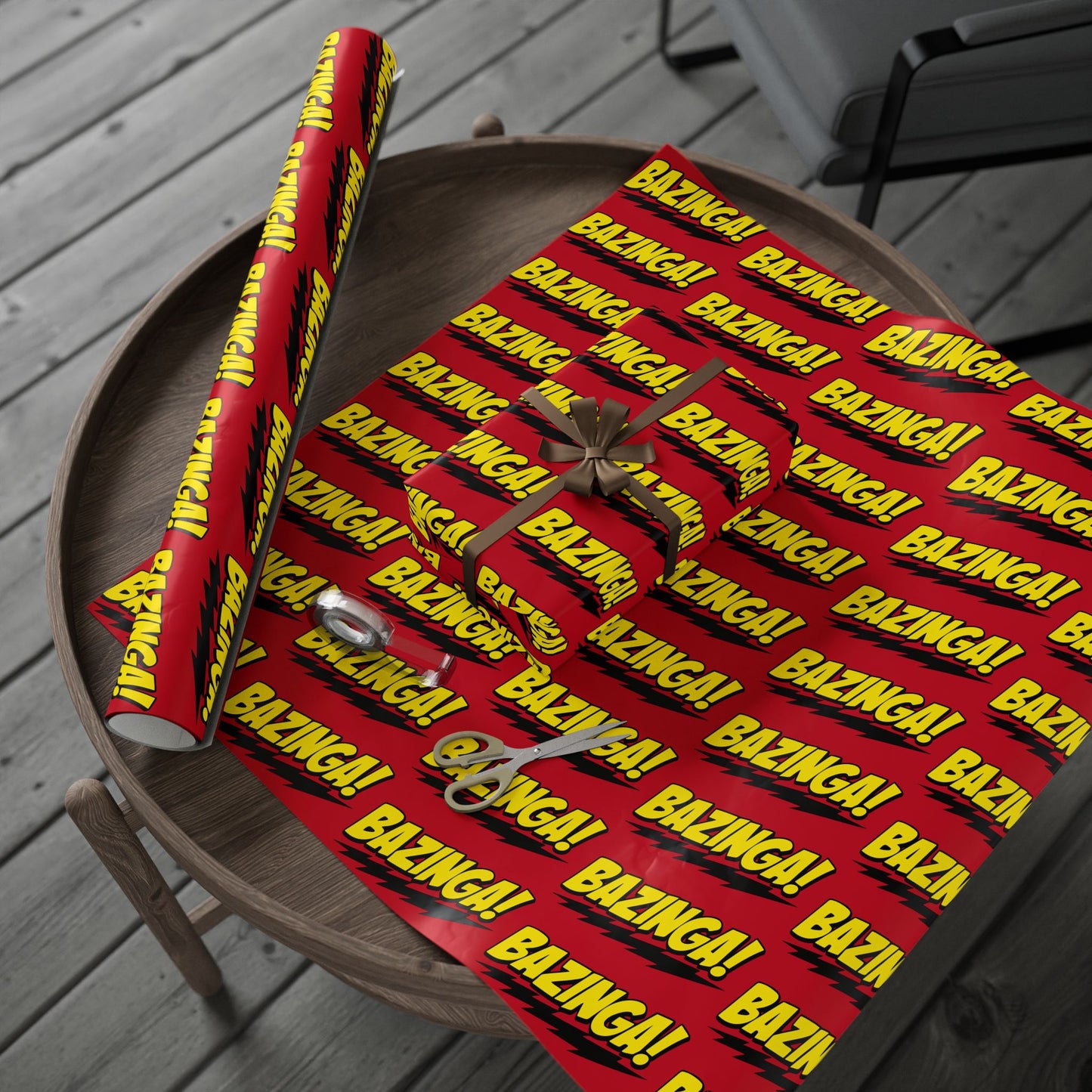 Big Bang Theory "BAZINGA!" Wrapping Paper
