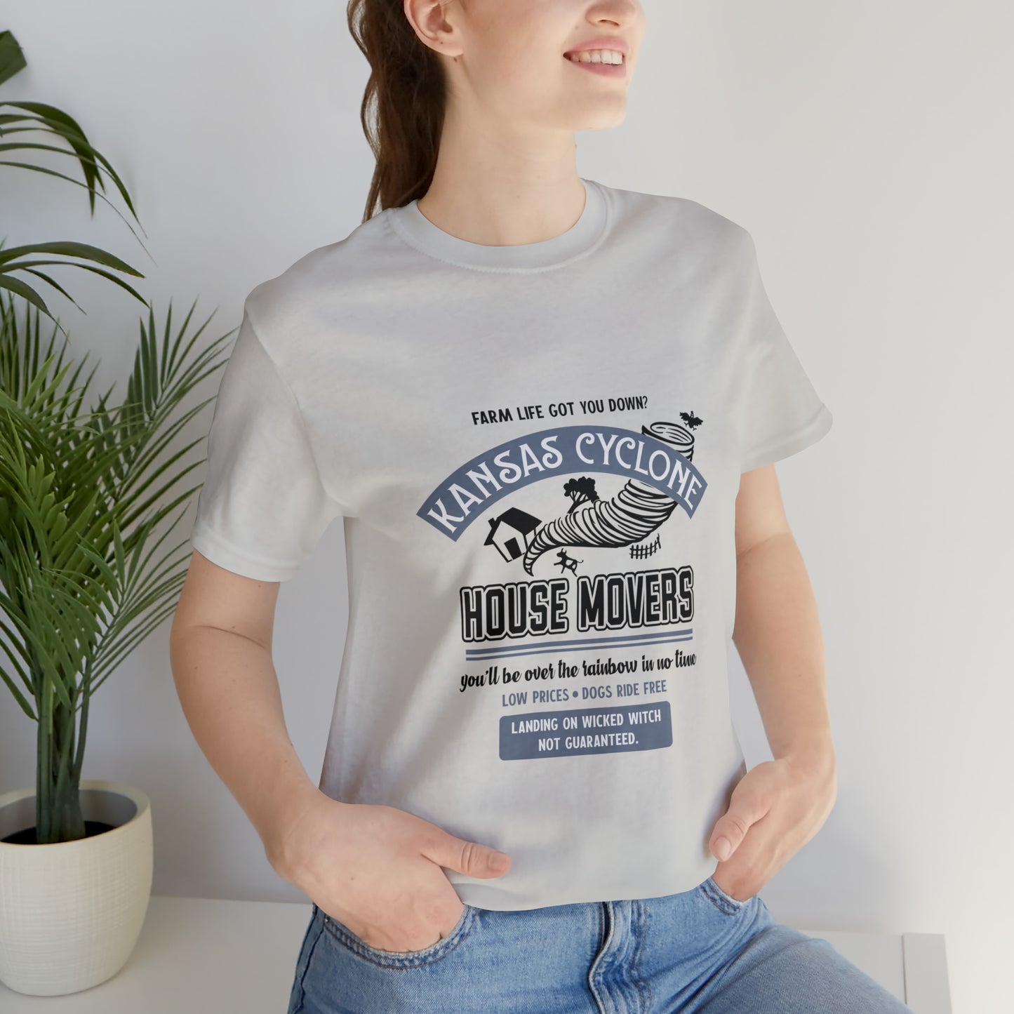 Wizard of Oz Kansas Cyclone House Movers Unisex Jersey Short Sleeve Tee