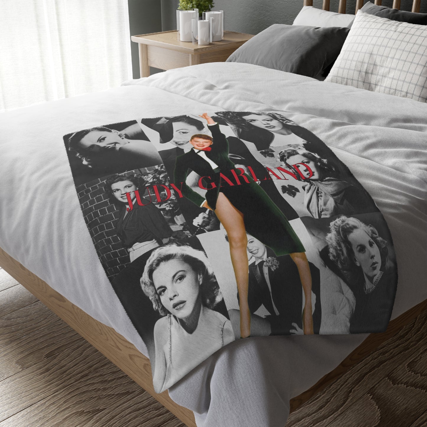 Judy Garland Velveteen Minky Blanket (Two-sided print)