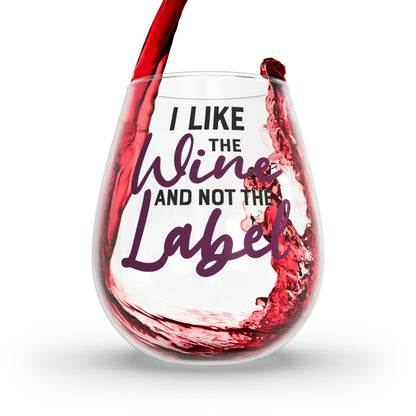 Shitt's Creek I like the Wine Not the Label Stemless Wine Glass, 11.75oz