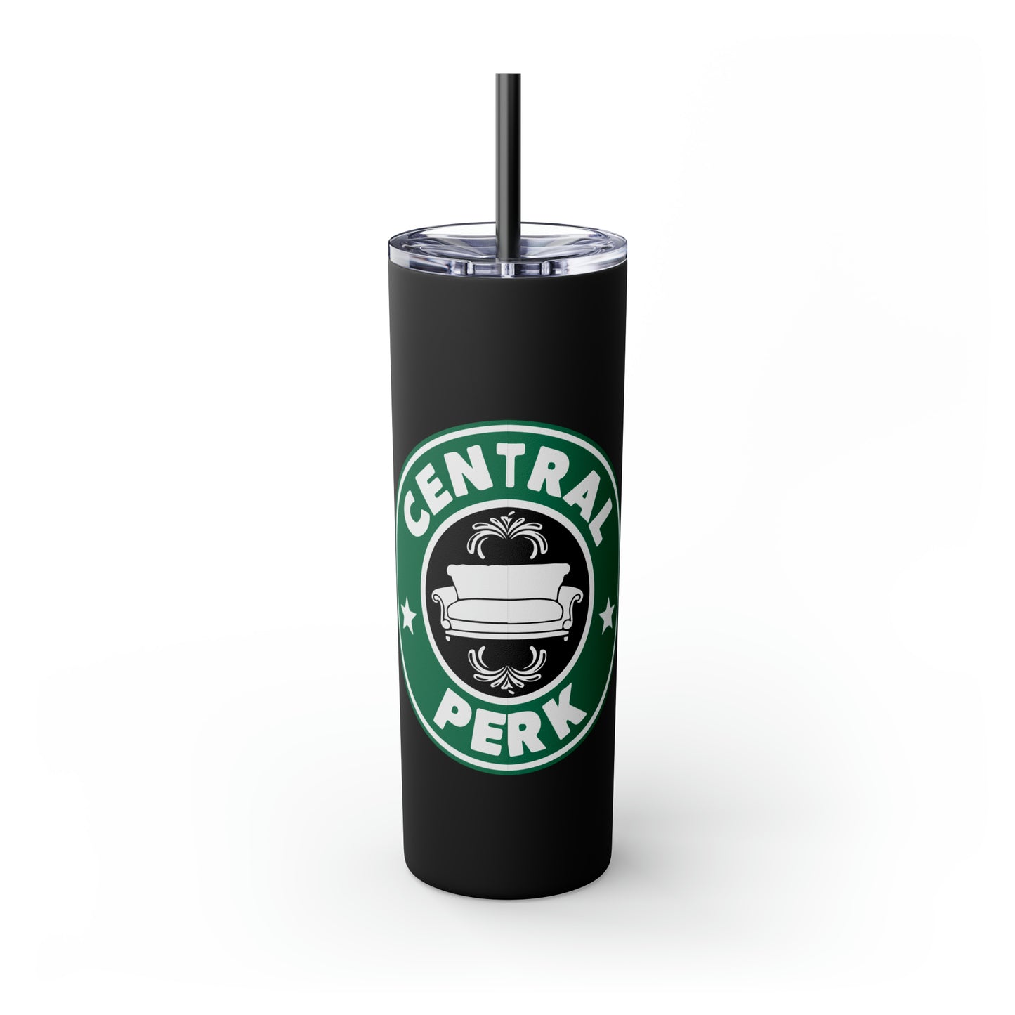 Friends Central Perk Skinny Tumbler with Straw, 20oz