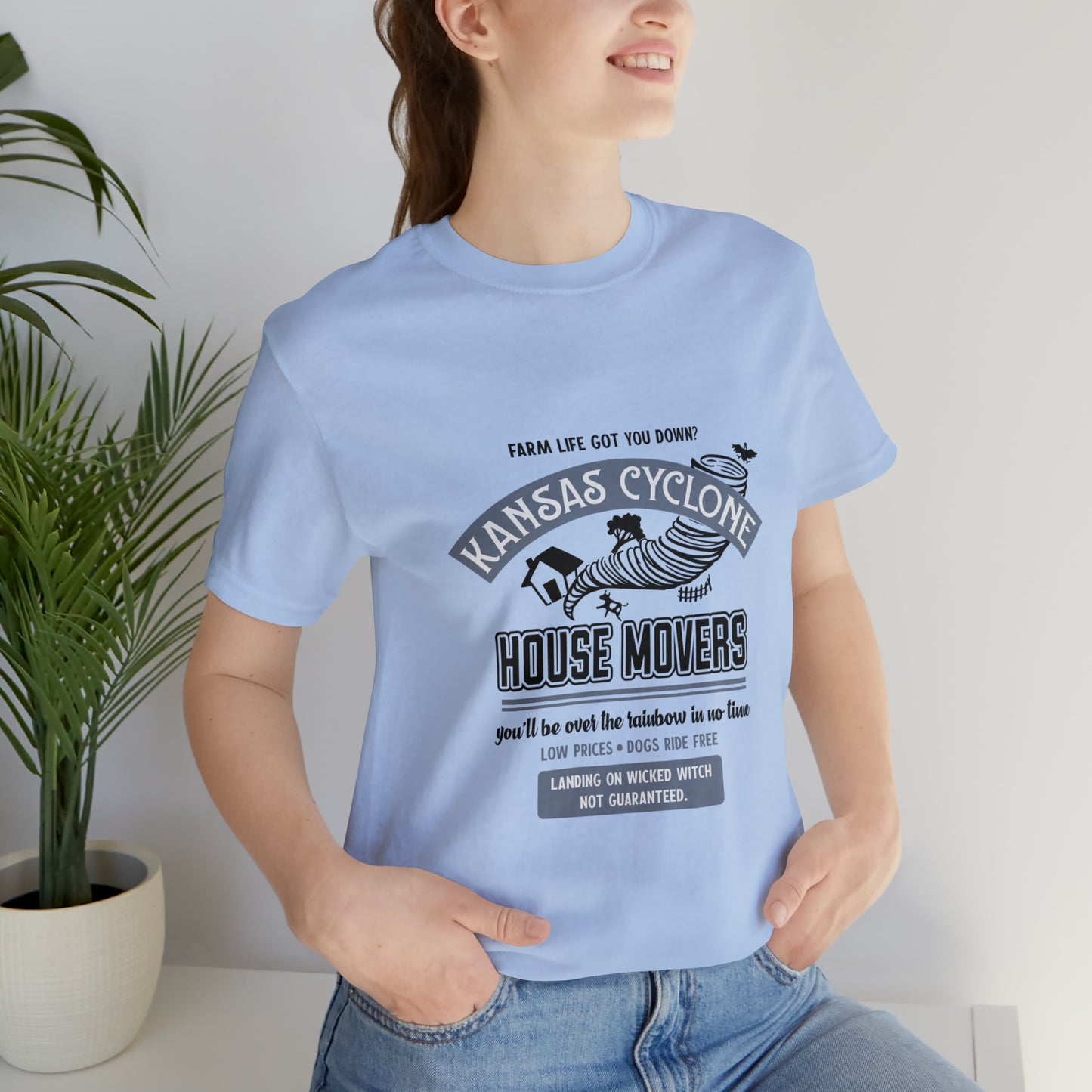 Wizard of Oz Kansas Cyclone House Movers Unisex Jersey Short Sleeve Tee