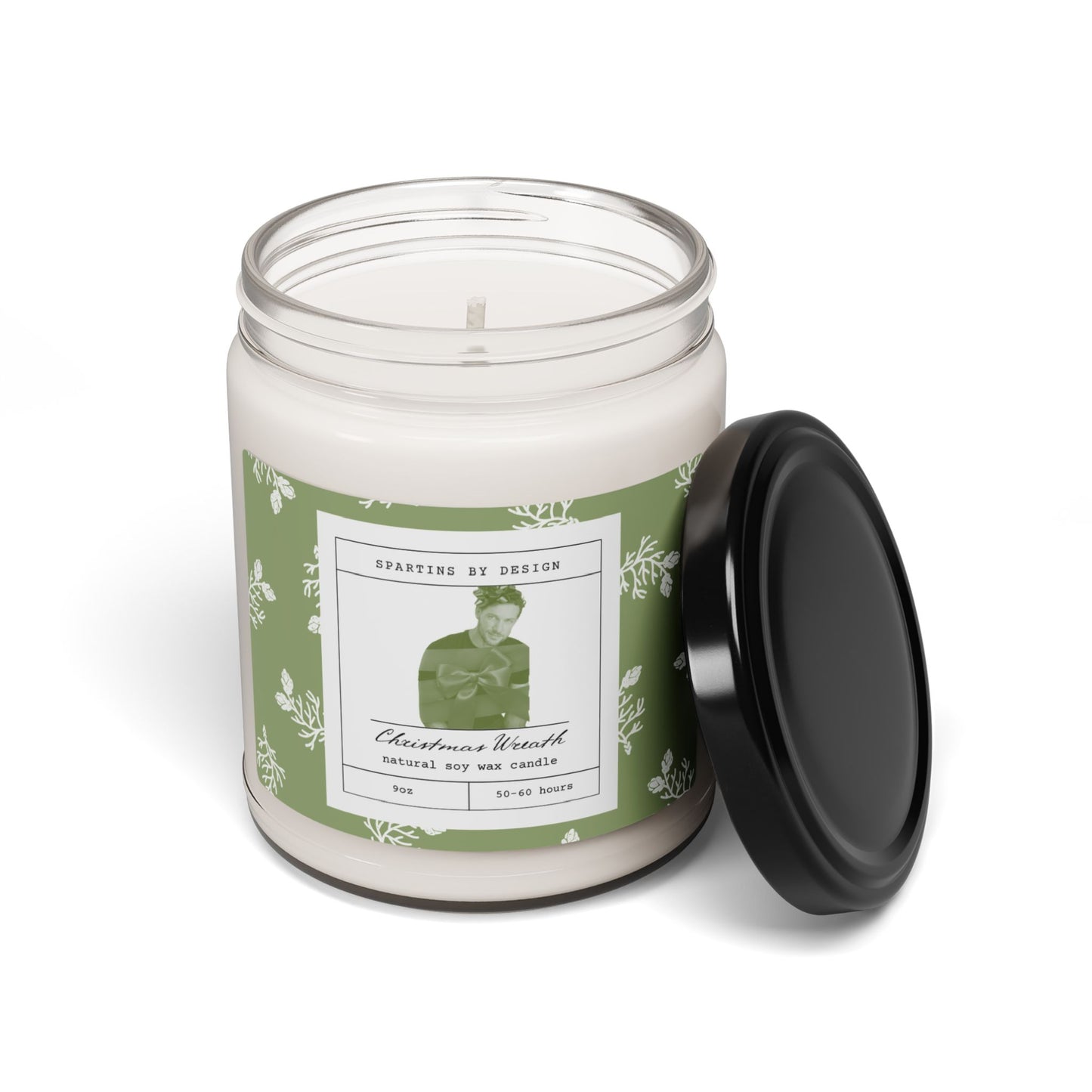 Johnny Wactor Christmas Wreath Scented Soy Candle, 9oz