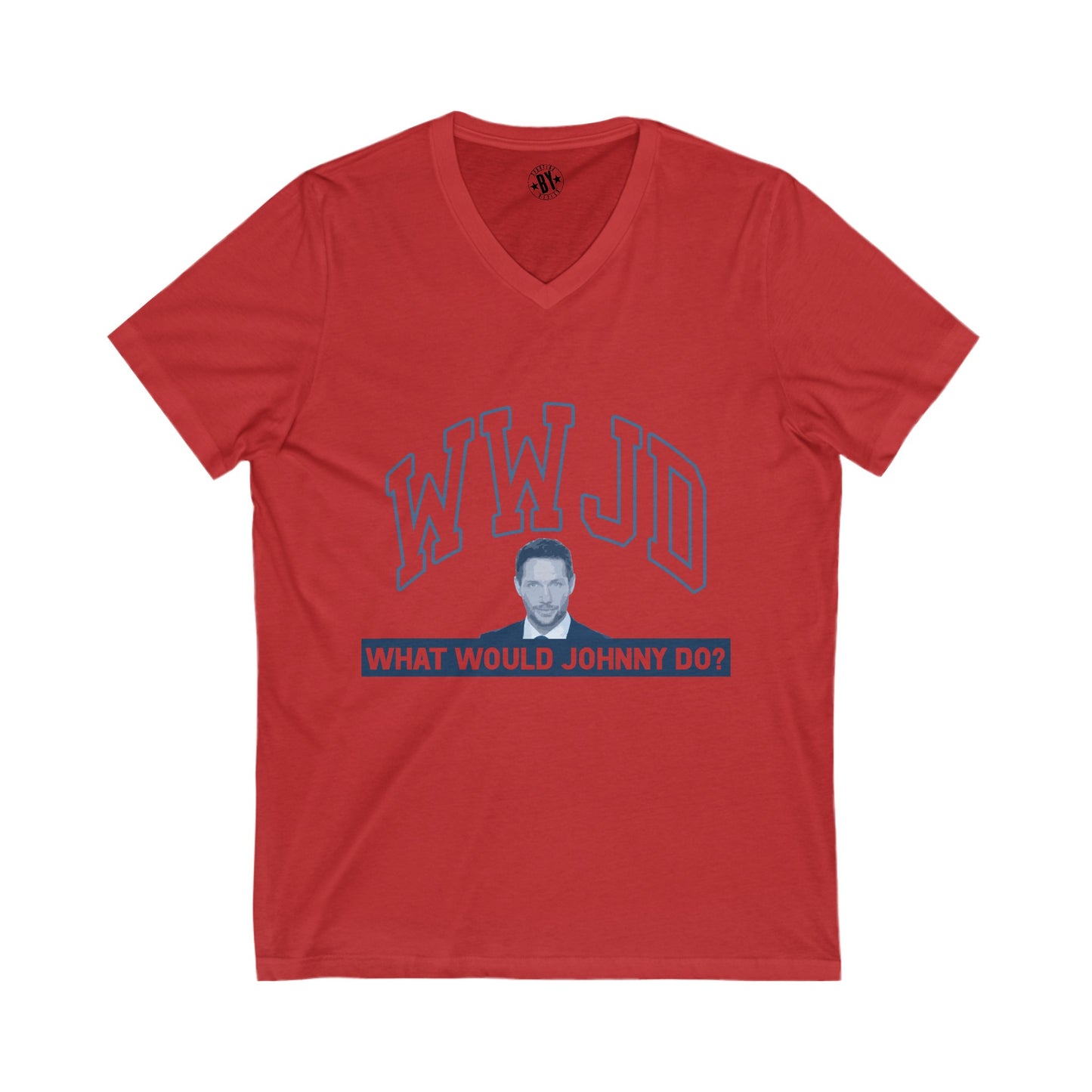 What Would Johnny Do Justice for Unisex Jersey Short Sleeve V-Neck Tee