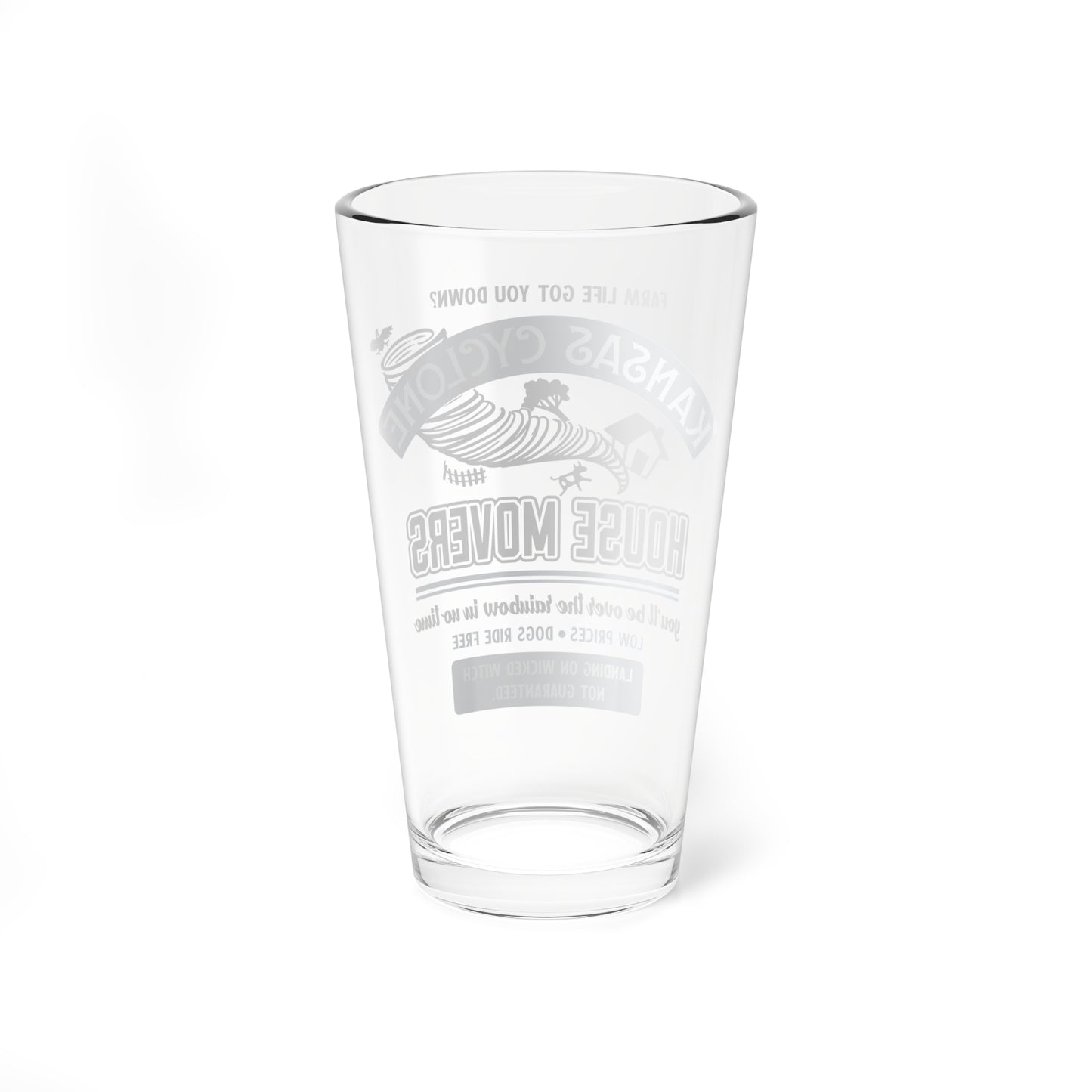 Wizard of Oz Kansas Cyclone House Movers Mixing Glass
