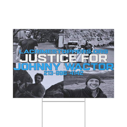 Justice for Johnny Wactor Lawn Sign