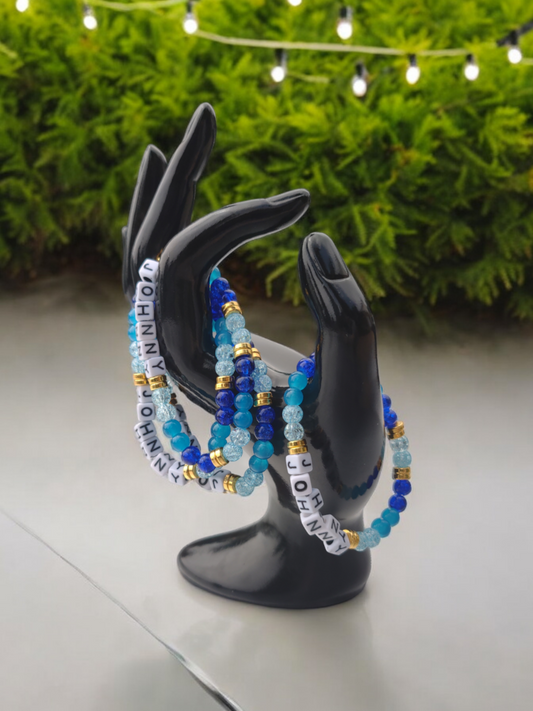 Johnny Shades of Blue Stretch Bracelet