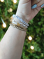 Justice 4 Johnny Blue and Clear Frosted Stretch Bracelet