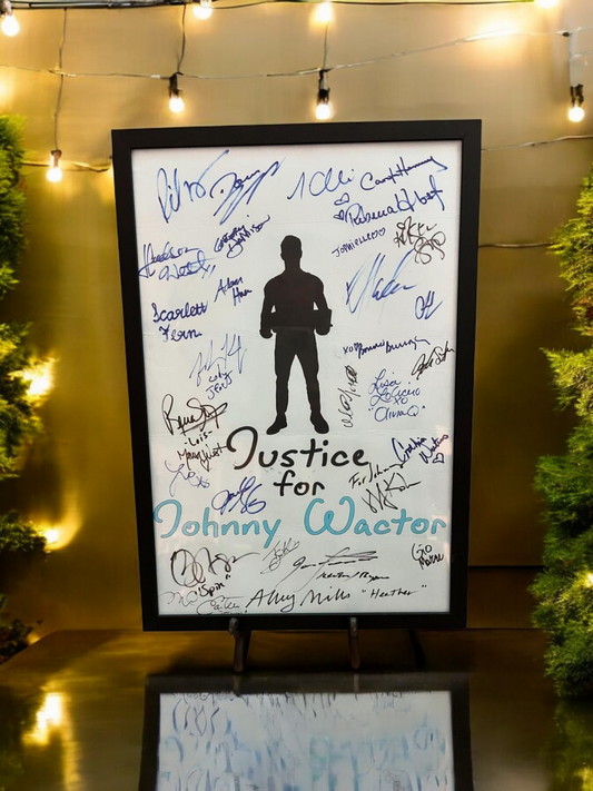 RARE GH Autographed Justice for Johnny Wactor Poster With Photobook