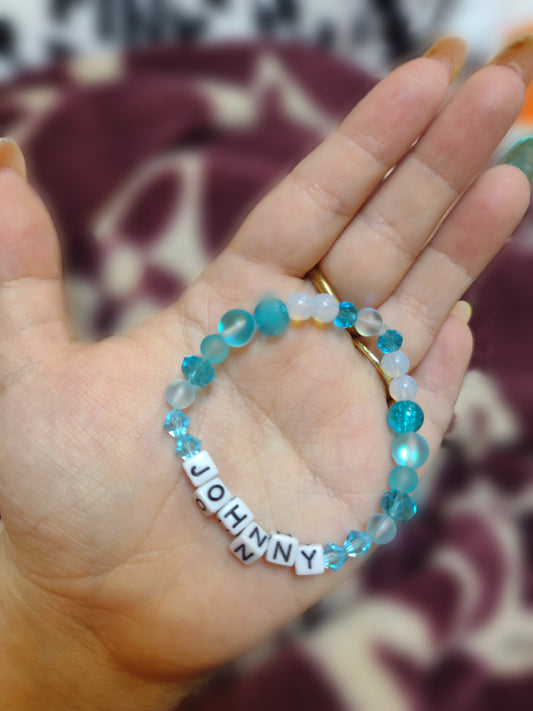 Justice for Johnny Wactor Blue Stretch Bracelets