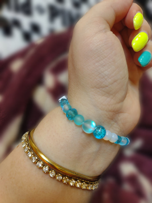 Justice for Johnny Wactor Blue Stretch Bracelets